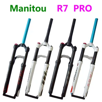 

Manitou Fork R7 Pro Bicycle Fork 26 27.5 Mountain MTB air Bike Fork Matte Black Suspension pk Machete COMP Marvel only 1597g