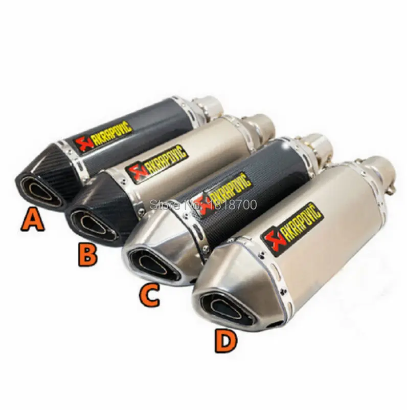 Rxmgf Motorcycle Universal Short Exhaust Muffler Pipe for Honda Kawasaki Yamaha Suzuki Motorcycle