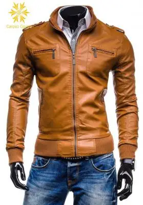 Calipso Ogyaia новые мужские панк мото джинсовые байкерские джинсы кожаная куртка рок лоскутное чёрный; коричневый джинсовые пальто XXL COML77