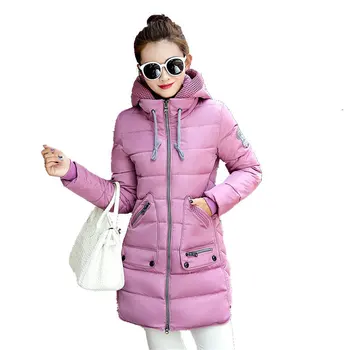 

Winter Jacket Plus Size 7XL Women New Europe Style Hooded Slim Medium Long Parkas Lady Top Coat Casual Warm Jaqueta MZ1846