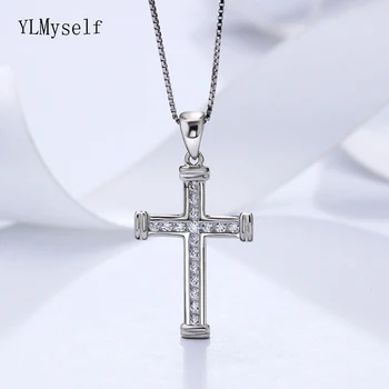

Christian cross design sterling silver pendant fast shipping necklace top quality jewelry suspension classic 925 silver pendants