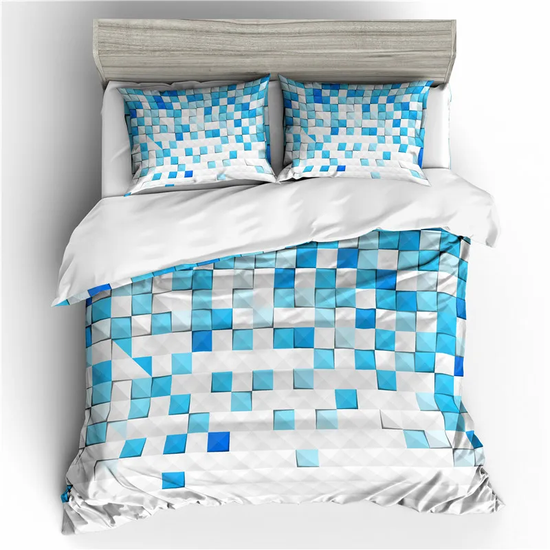 Abstract Geometric Digital Mosaic Trendy Pattern Decorative Duvet