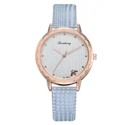 Роскошный циферблат из розового золота простые часы женские кожаный ремешок в деловом стиле креативные наручные часы женские спортивные