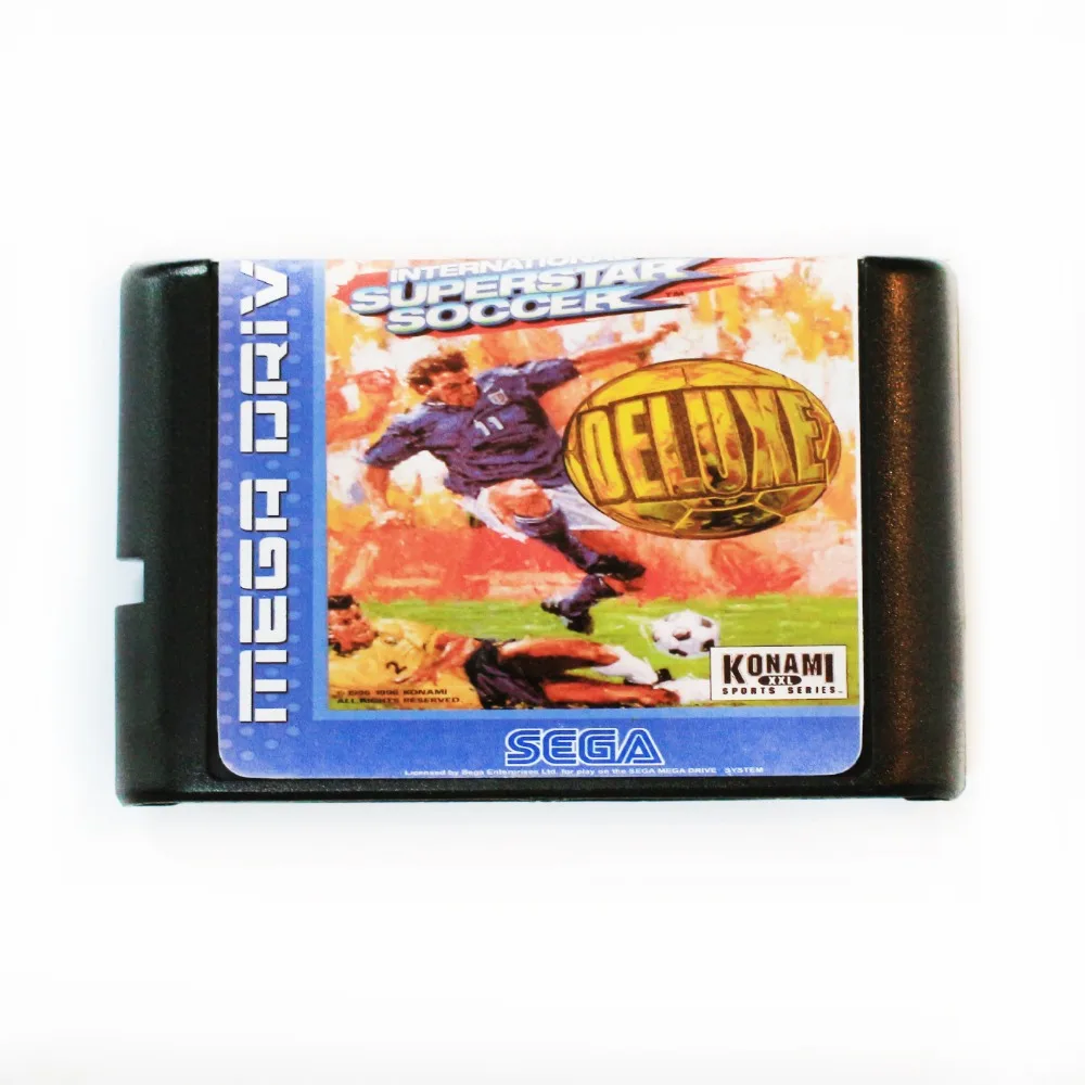 Международная суперзвезда футбол Deluxe 16 бит MD игровая карта для sega Mega Drive для sega Genesis
