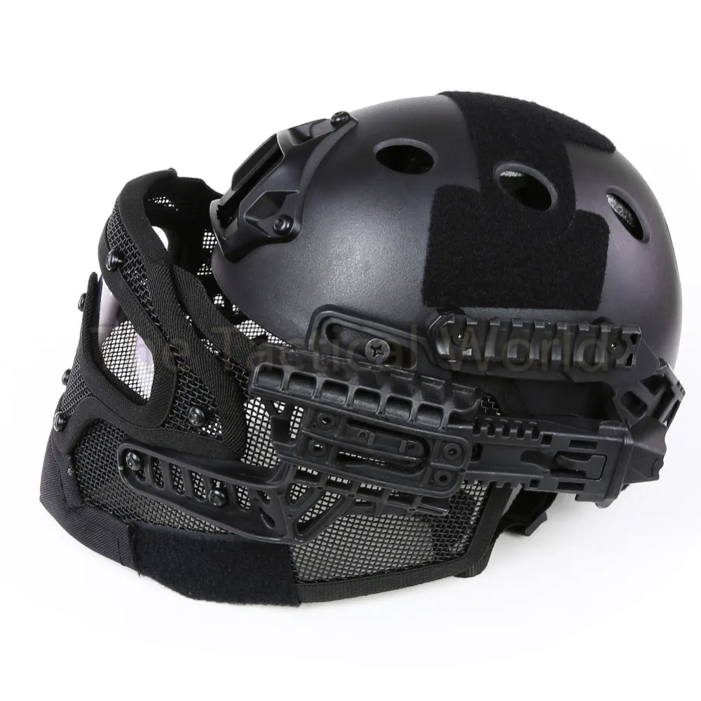Охотничья тактическая система G4 шлем ABS полная маска для лица с Goggle военный страйкбол Пейнтбол армейский Быстрый Шлем передач аксессуары