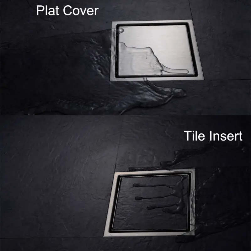 AODEYI плитка вставка квадратный сток в полу из нержавеющей стали отходы решетки ванная комната Невидимый душ слив 110x110 мм или 150x150 мм