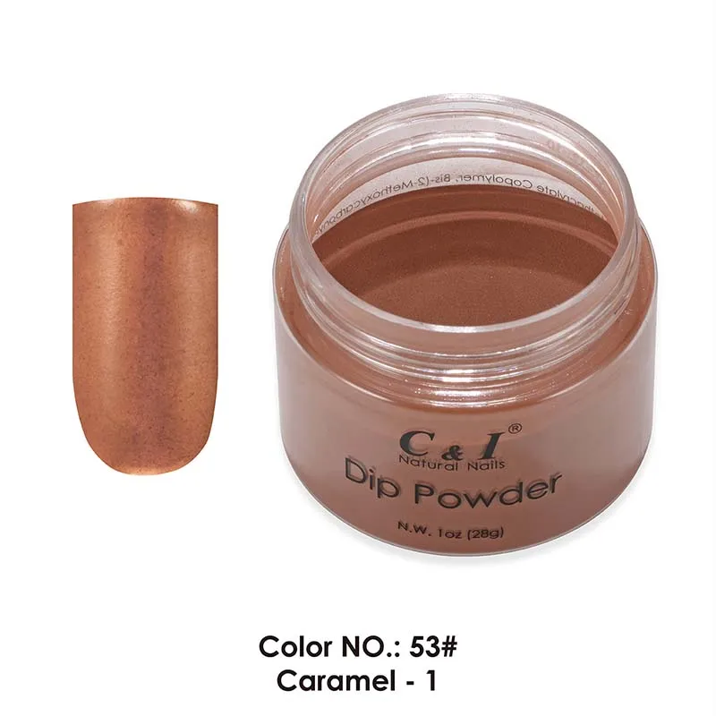 C& I Dip Powder, color#30-#60, цвет ногтей, эффект геля для ногтей, 28 г - Цвет: 53