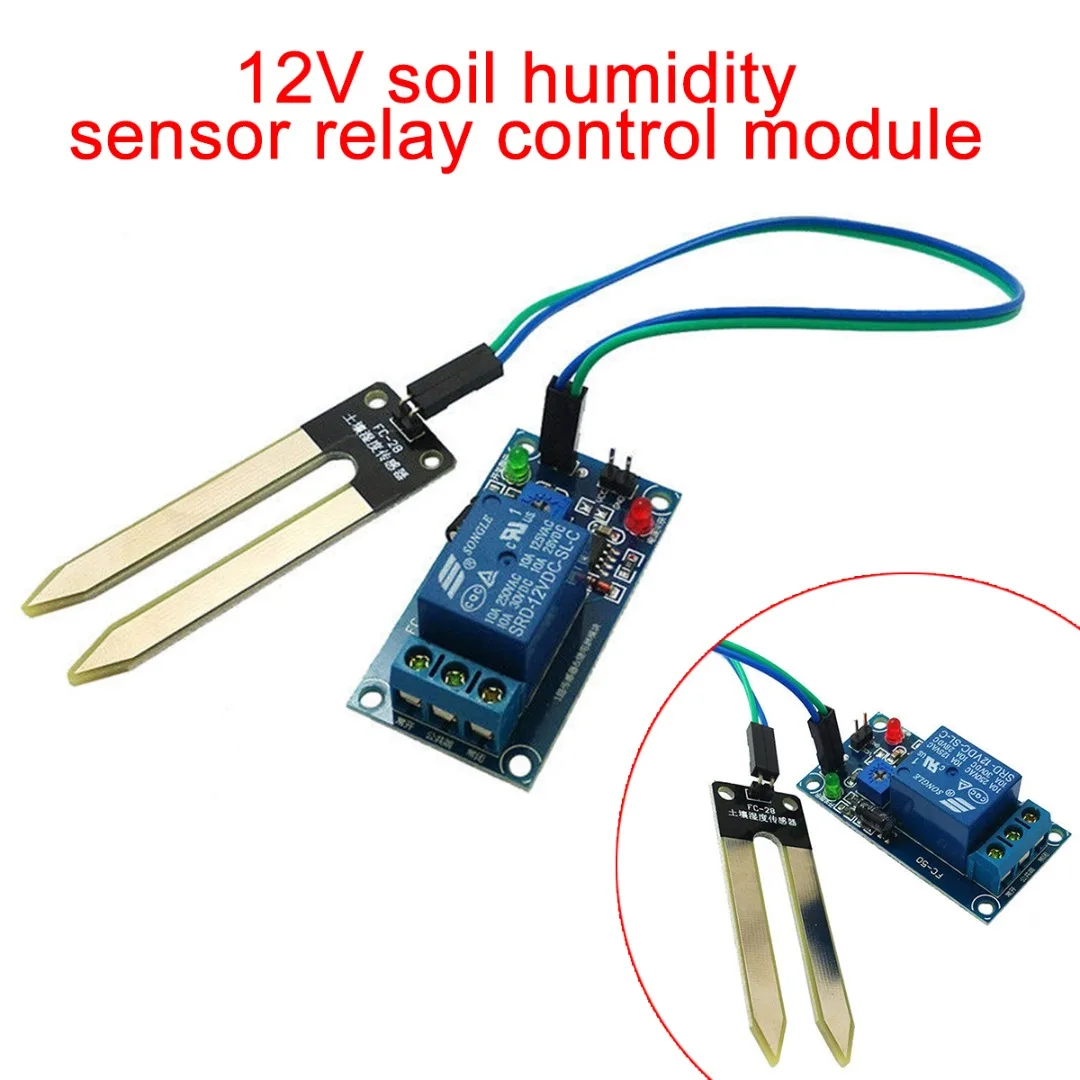 Mayitr DC 12V Soil Hygrometer Humidity Detection Relay Sensor Module Moisture Water Sensor Soil Moisture for arduino