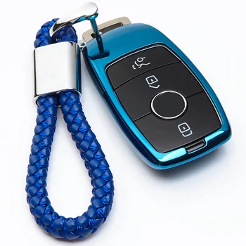 

TPU Car Key Case Cover for Mercedes Benz 2016 2017 2018 E S Class AMG E200 E300 E260 W213 Protective Soft Shell Car Accessories