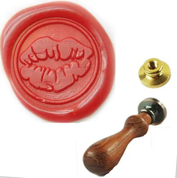 

Kiss Wax Seal Stamp Gift Packing Greeting Card Love Letter Party Invitation