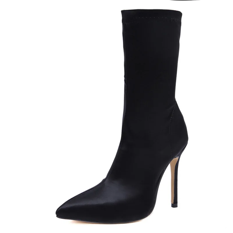 

Woman Boots Carda Elsie Bootie Chesta Brand Design Ankle Sexy Wedding Party Boots Ladies Pointed Toe Stilettos High Heel Shoes