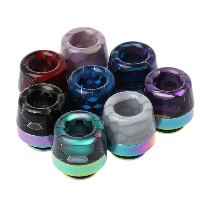 

810 Snake Stainless Steel Resin Drip Tip Mushroom Drip Nozzle Mouthpiece for Atomizer Vape Tank Electronic Cigarette Accessories