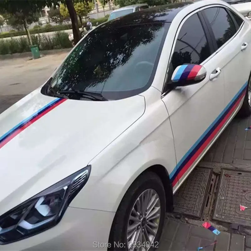 Высококачественная стильная модная Трехцветная наклейка на корпус автомобиля