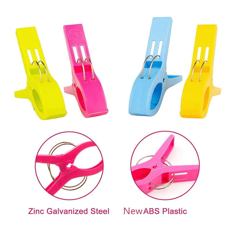 4Pcs/Set Beach Towel Wind Large Clip Lounger Sunbed Pool Pegs Home Clothes Tools 4Pcs/Set Beach Towel Wind Large Clip Lounger Sunbed Pool Pegs Home Clothes Tools