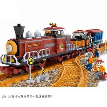 

Ausini Building Block Train Set 662pcs Steam Train Educational Bricks Toy For Boy Gift 25710