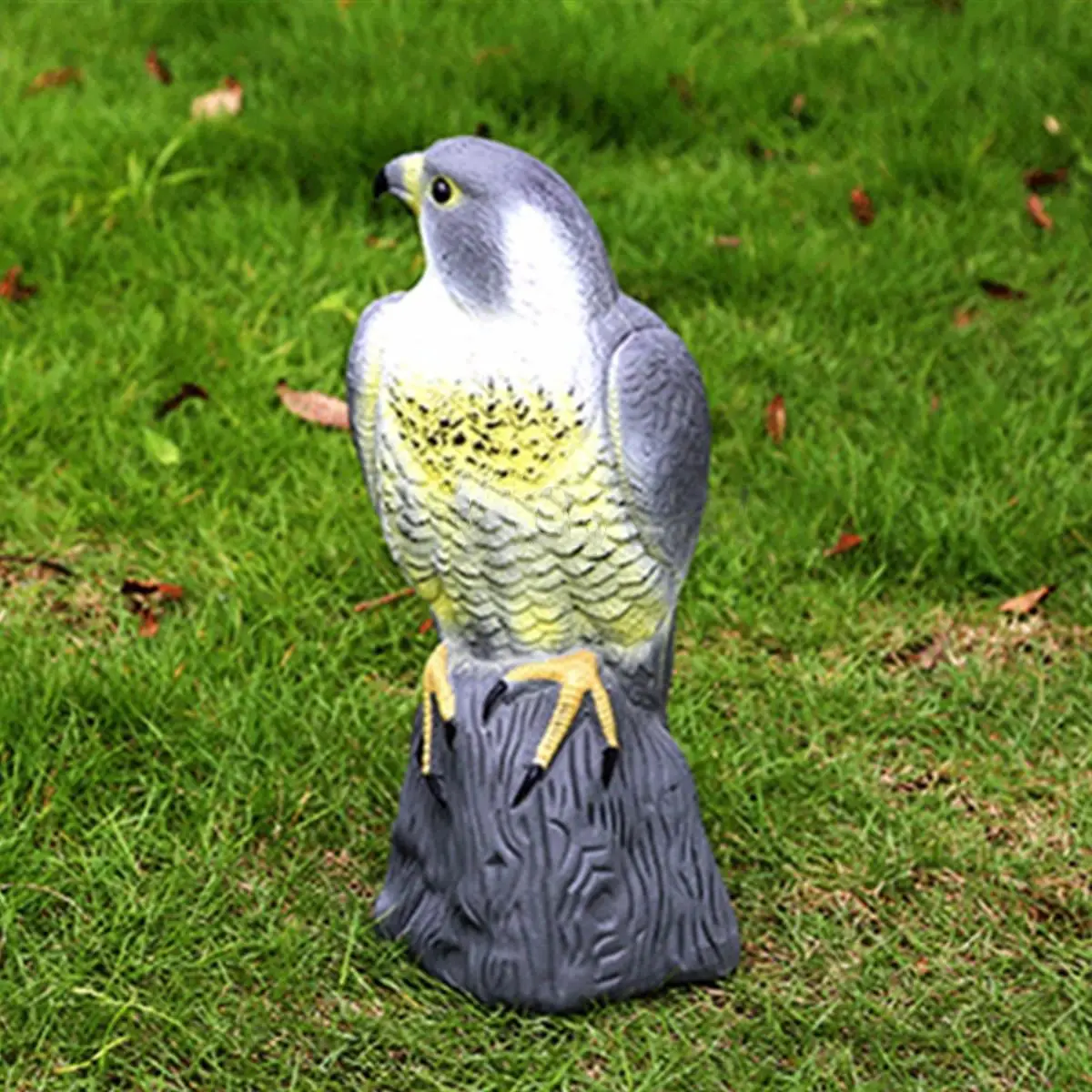 Fake Falcon Hawk Hunting Decoy Deterrent Scarer Repeller Garden Lawn Decor US 