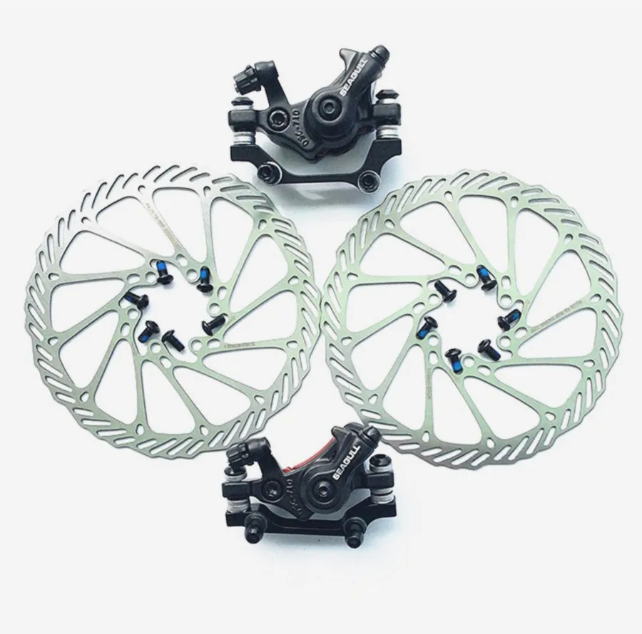 

Free shipping one pair of good quality bicycle brakes And a pair of 160MM discs 12 boltsBicycle brakes Bicycle Parts BB5 BB7