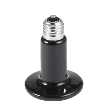 

Infrared Ceramic Heat Emitter Lamp Bulb Holder Pet Appliance Heat Lamp For Reptile Chicken Incubator 220-230V Black