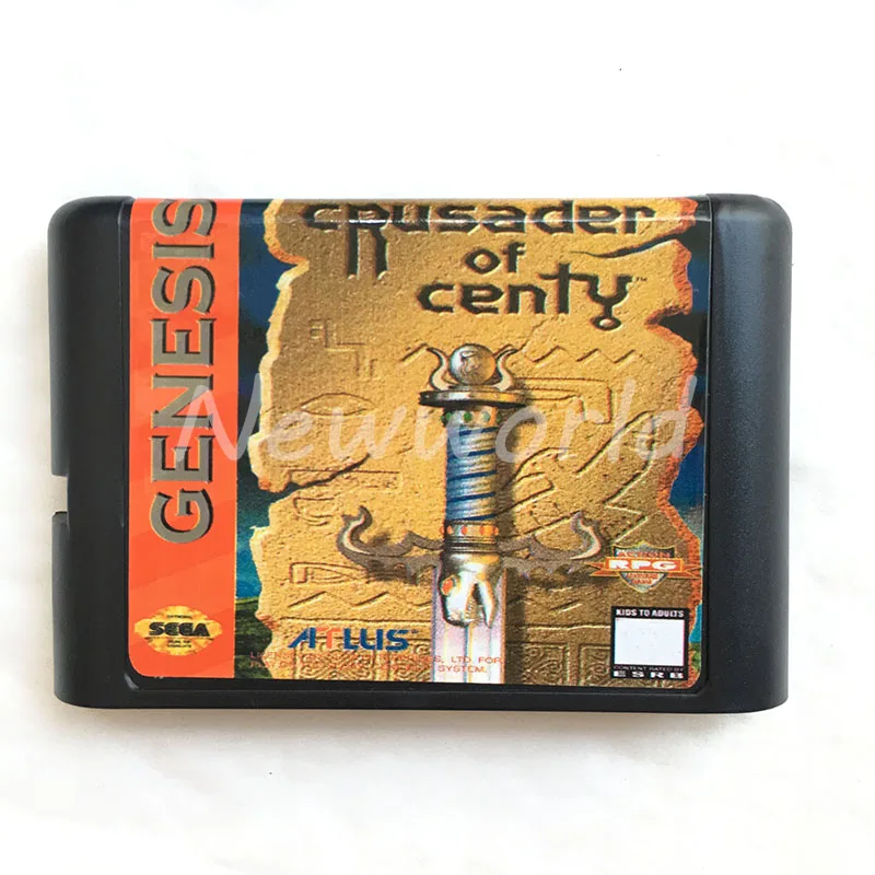 16 битный картридж для игральных карт Crusader of Centy Sega Mega Drive / Genesis System чехол