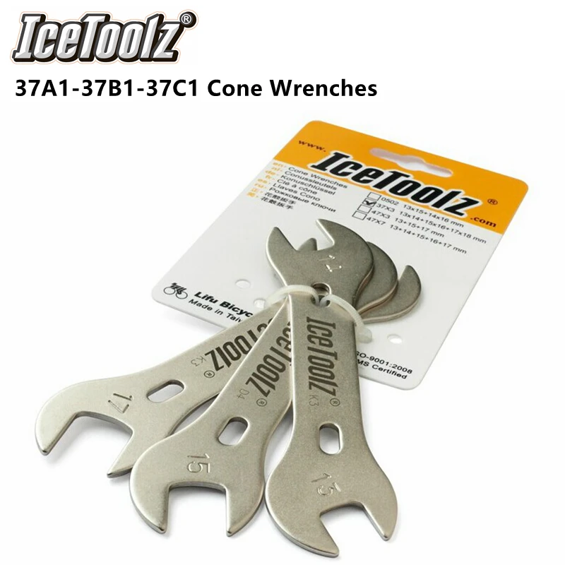 

IceToolz 37X3 37A1-37B1-37C1 Cone Wrenches ICE TOOLZ hub cone wrench