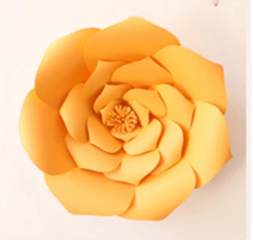 Детский душ 30 см настенный фон цветы бумажные цветы свадебное украшение DIY для создания искусственных цветов розы бумажные поделки для свадьбы цветок - Цвет: 30cm orange