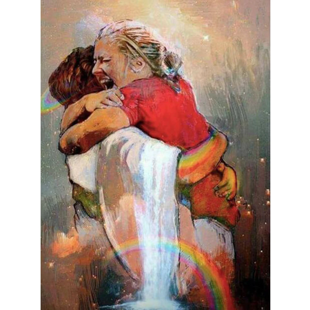 

Full Square / Round Drill 5D DIY Diamond Painting "Couple hugging" Embroidery Cross Stitch Mosaic Rhinestone home Decor YU913
