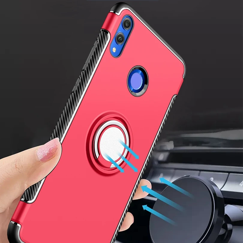Противоударный чехол для Huawei Honor 8X/Honor8X с кольцом подставкой|Бамперы| |