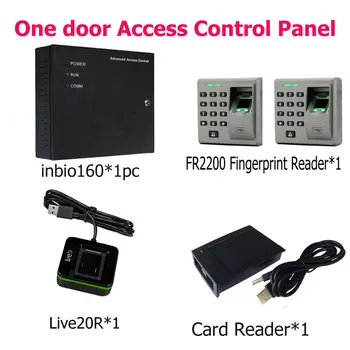

ZK inbio160 door access control panel fingerprint and RFID access control system+12V5A battery function power supply +FR2200