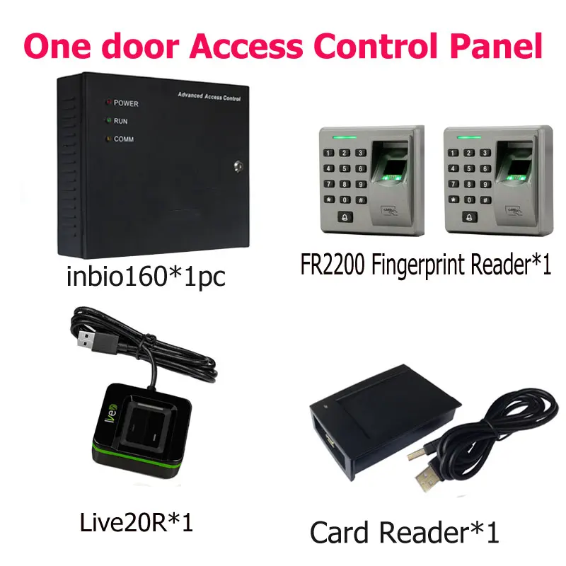 ZK inbio160 панель управления доступом к двери отпечатков пальцев и RFID система