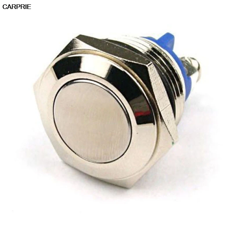 

CARPRIE 16mm anti vandal switches Momentary Steel Metal Push Button Switch Flat Top