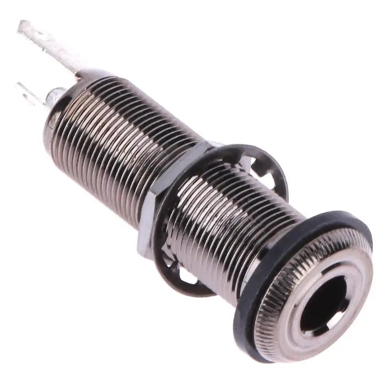 

1pcs Long Threaded Stereo Brown Copper Output Jack for Electric Guitar Bass Professional Musical Instruments Guitar Output Jack