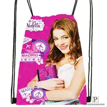 Custom violetta Drawstring Backpack Bag Cute Daypack Kids Satchel (Black Back) 31x40cm#2018611-2(6)