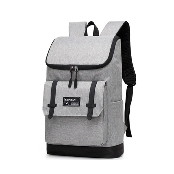 Деловой мужской рюкзак для путешествий, вместительная модная сумка для ноутбука, легкий простой спортивный рюкзак - Цвет: lightGray
