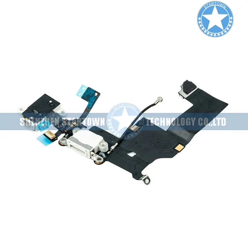 

For iPhone 5 5G Dock Connector USB Charging Port Repair Headphone Jack End Tail Plug Flex Cable Replacement White