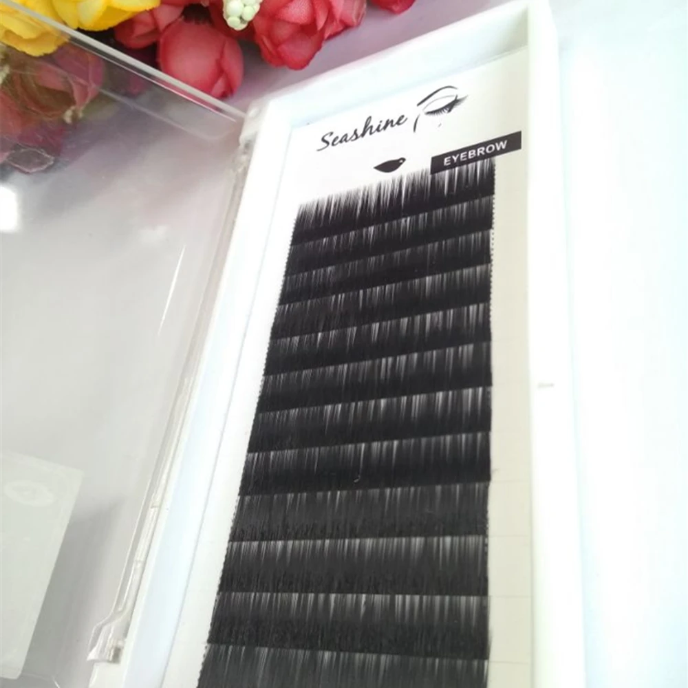 

Wholesale Human Hair Permanent Eyebrow Hand Made 1 Tray /Set Human Hair Kits Brows Eyebrow Extensions Makeup Beauty