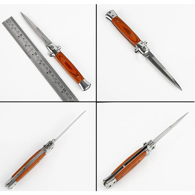 Italian-Mafia-AKC-9-inch-acrylic-handle-440C-mirror-high-quality-outdoor-pocket-pocket-knife-camping