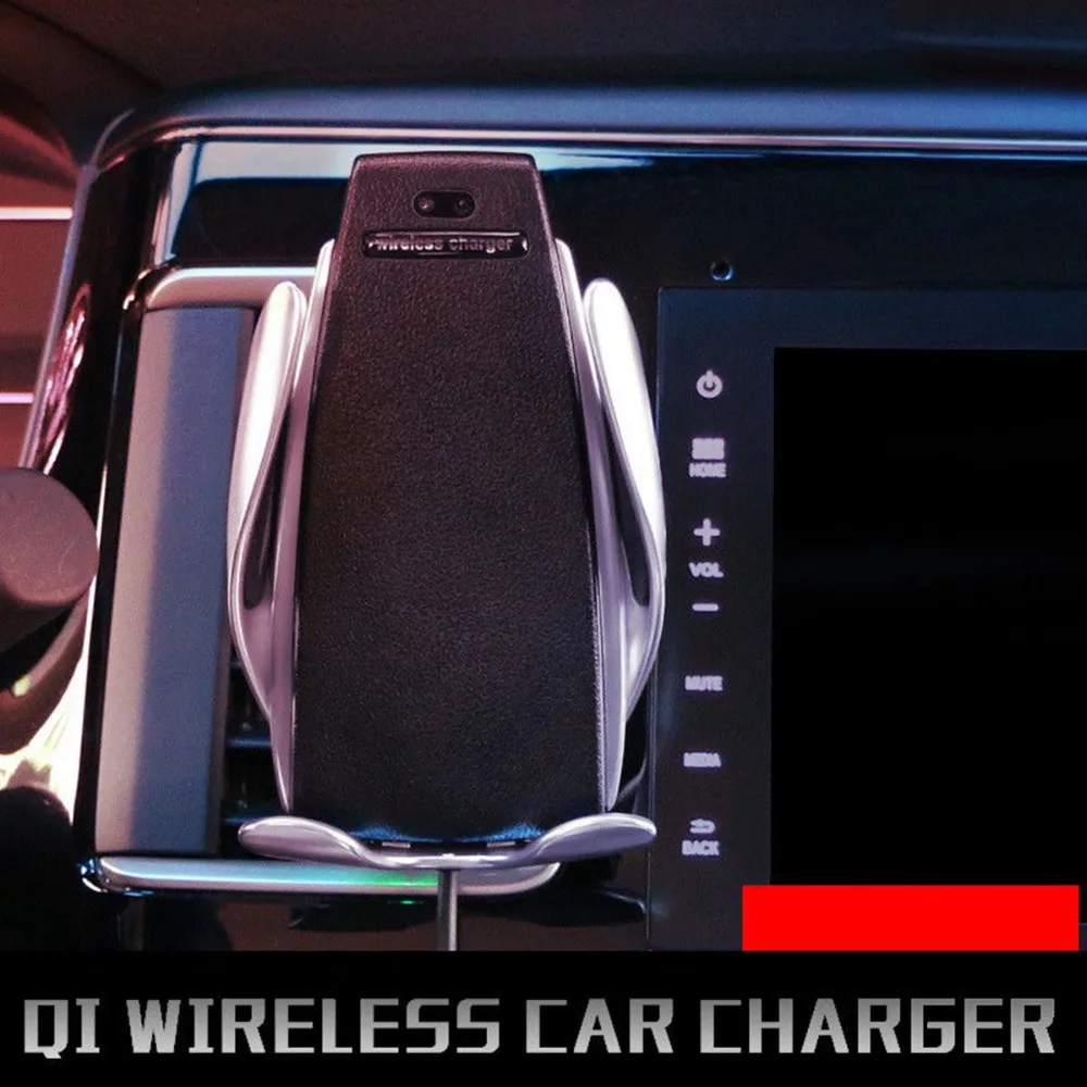 

Automatic Clamping Car Wireless Charger Air Vent Mount Phone Holder Wireless Charger with Charging Cable