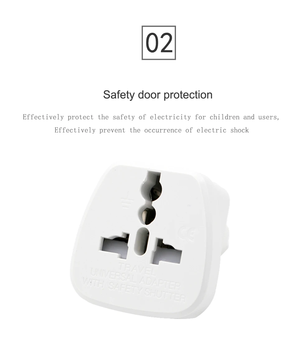 1PC Universal EU US AU to UK Plugs Adaptor Multifunction Travel Wall AC Power Socket Plug Charger Adapter Converter 3 Socket Pin (6)