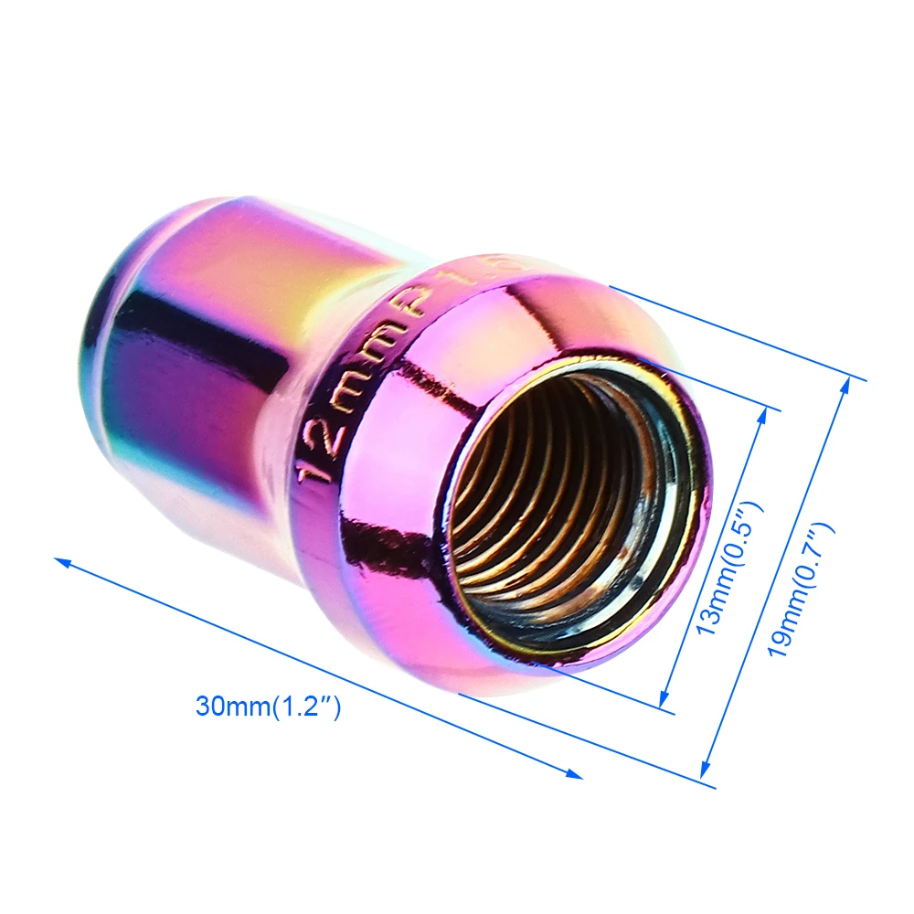 20 шт M12* 1,5 мм алюминиевые колесные гайки для гонок+ ключ блокировки UTV для Toyota для Honda Civic желудь для Polaris RZR спортсмены