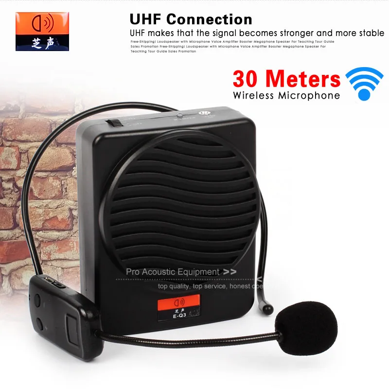 25W Portable Voice Booster Amplifier Loudspeaker Wireless Mic for Lecture Couch 