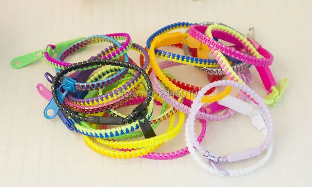 New Two Tone 50x S Boys Zipper Zip Bracelets Wristbands Plastic New Two Tone 50x S Boys Zipper Zip Bracelets Wristbands Plastic Bracelet Loot Pinata Party Bag