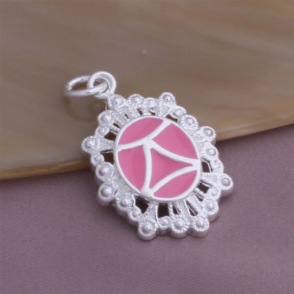 Fashion Jewelry 925 sterling silver round pendant enamel coating | Украшения и аксессуары