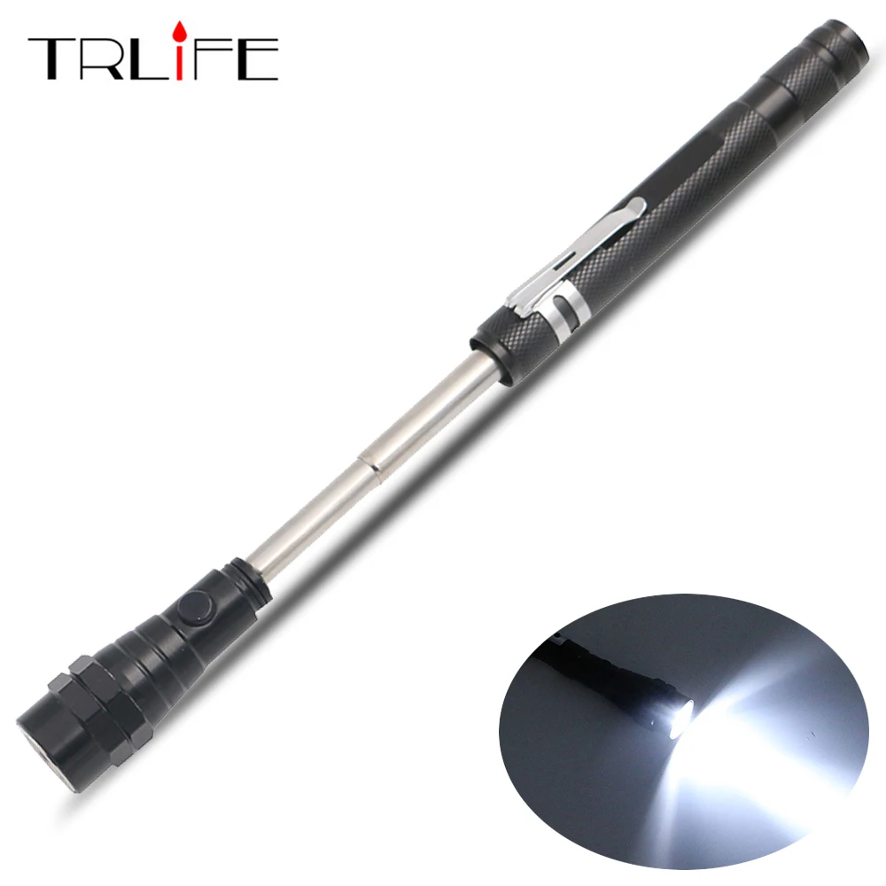 

Telescopic 360 Degree Flexible LED Flashlight Torch Camping Tactical Pick Up Tool 3LED Lamp Lanterna included 4xLR44 batteries