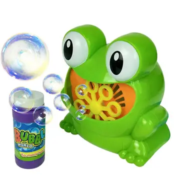 

Cute Frog Automatic Bubble Machine Blower Maker Kit Outdoor Play Fun Kids Toy Wholesale And Drop Shipping