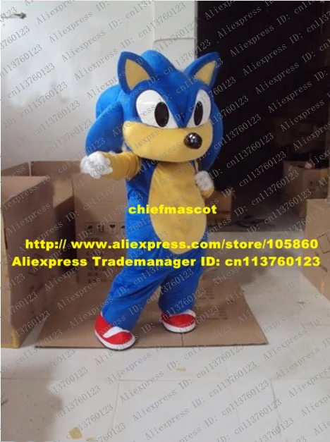 Fancy Blue Sonic Hedgehog Mascot 