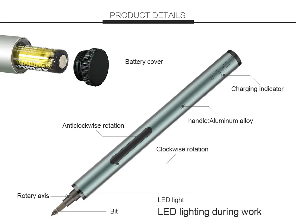 Мини электрический шуруповерт Набор отверток с светодиодный подсветкой портативный домашний ремонт и DIY инструменты с 20 бит электроинструменты