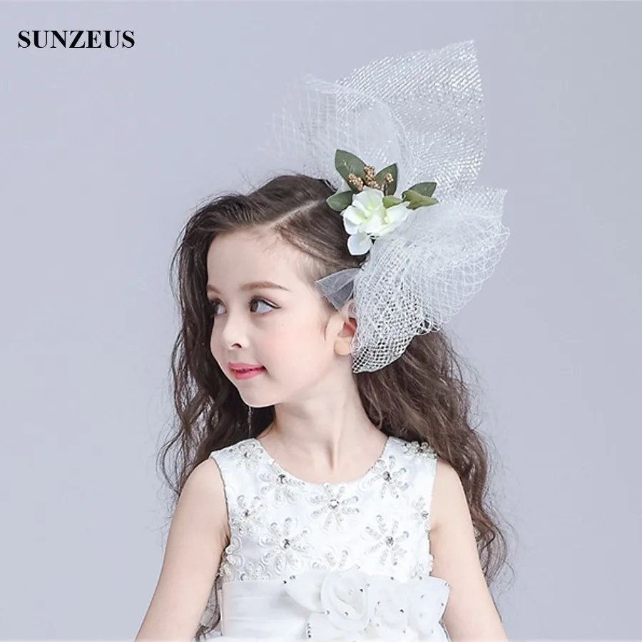 Short Wedding Veils For Flower Girls New Children Headdress Little Girl