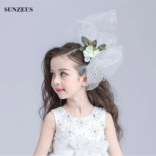 Short Wedding Veils For Flower Girls New Children Headdress Little Girl