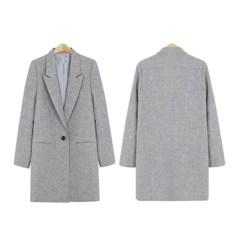 

Newly Women Ladies Suit Coat Long Sleeve Solid Color Open Front Blazer for Office Home VK-ING