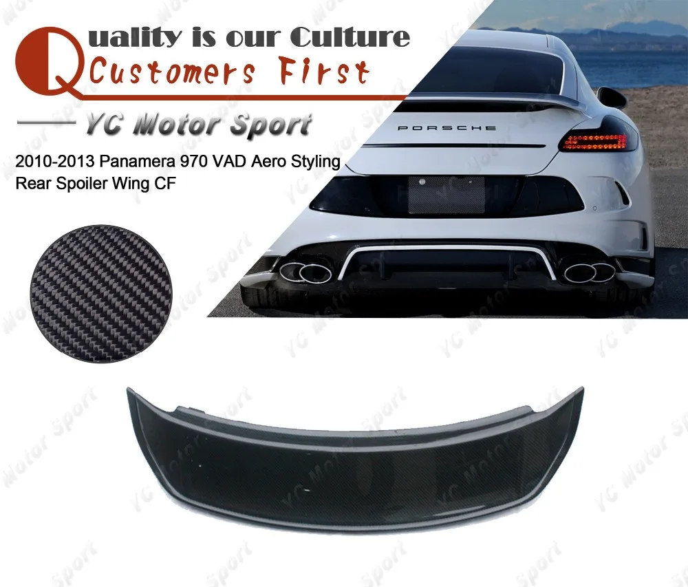 

Car Accessories Carbon Fiber VD Aero Styling Rear Spoiler Fit For 2010-2013 Panamera 970 Rear Trunk Spoiler Wing